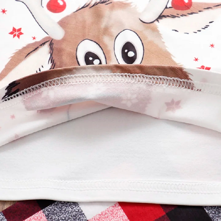 Xmas Family Matching Pajamas Set Cute Deer Adult Kid Baby Family Matching Outfits 2022 Christmas Family Pj's Dog Clothes Scarf